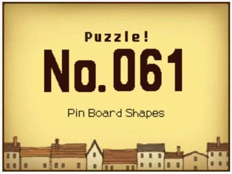 puzzle 61 curious village|[CV061] Pin Board Shapes .